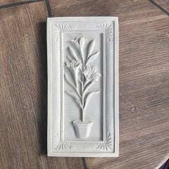 Botanik Lilyum Çiçek Rölyef Pano – Boyamaya Uygun Polyester