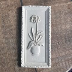 Saksılı Çiçek Rölyef Pano – Boyamaya Uygun Polyester Dekor