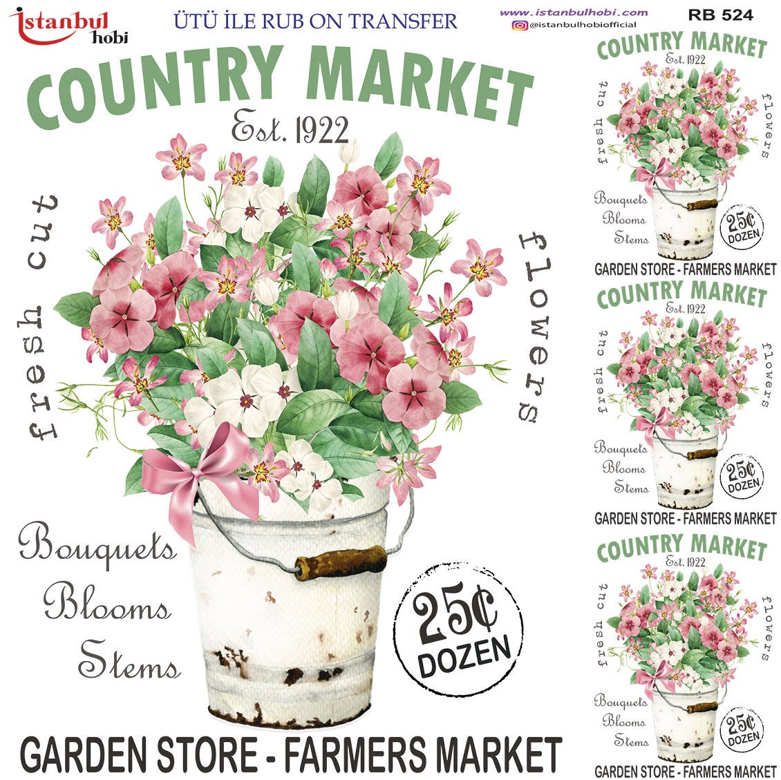 Ütü ile Rubon Baskı Transfer– RB 524