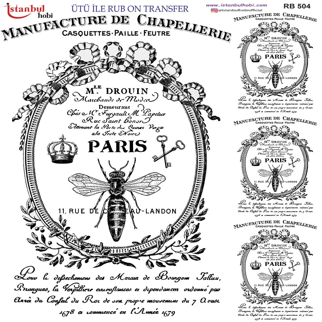 Ütü ile Rubon Baskı Transfer–RB 504