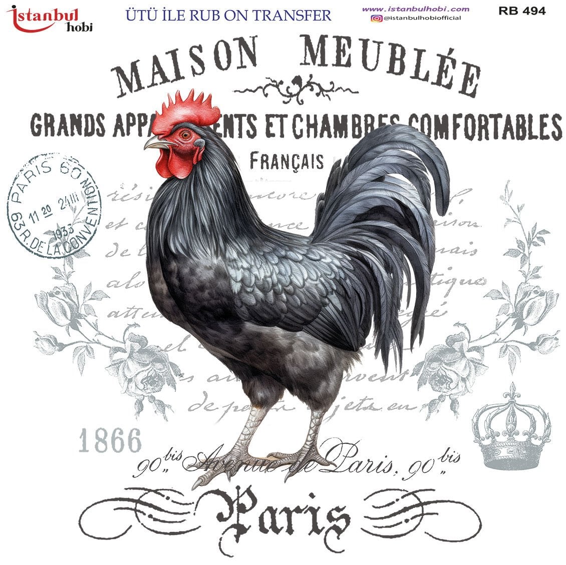 Ütü ile Rubon Baskı Transfer–RB 494