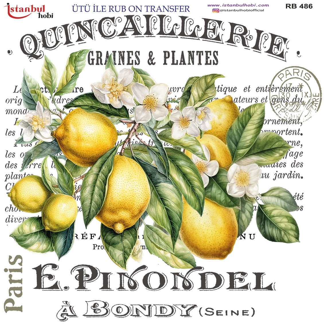 Ütü ile Rubon Baskı Transfer–RB 486