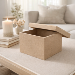 Kare MDF Dekoratif Kutu Çok Amaçlı Saklama Kutusu