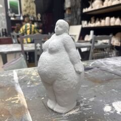 Şişman Kadın Figür Dekoratif Obje – 24x17x12 cm