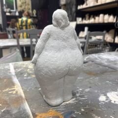 Şişman Kadın Figür Dekoratif Obje – 24x17x12 cm