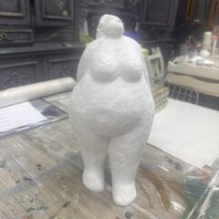 Büyük Boy Şişman Kadın Figür Dekoratif Obje – 34x17x12 cm
