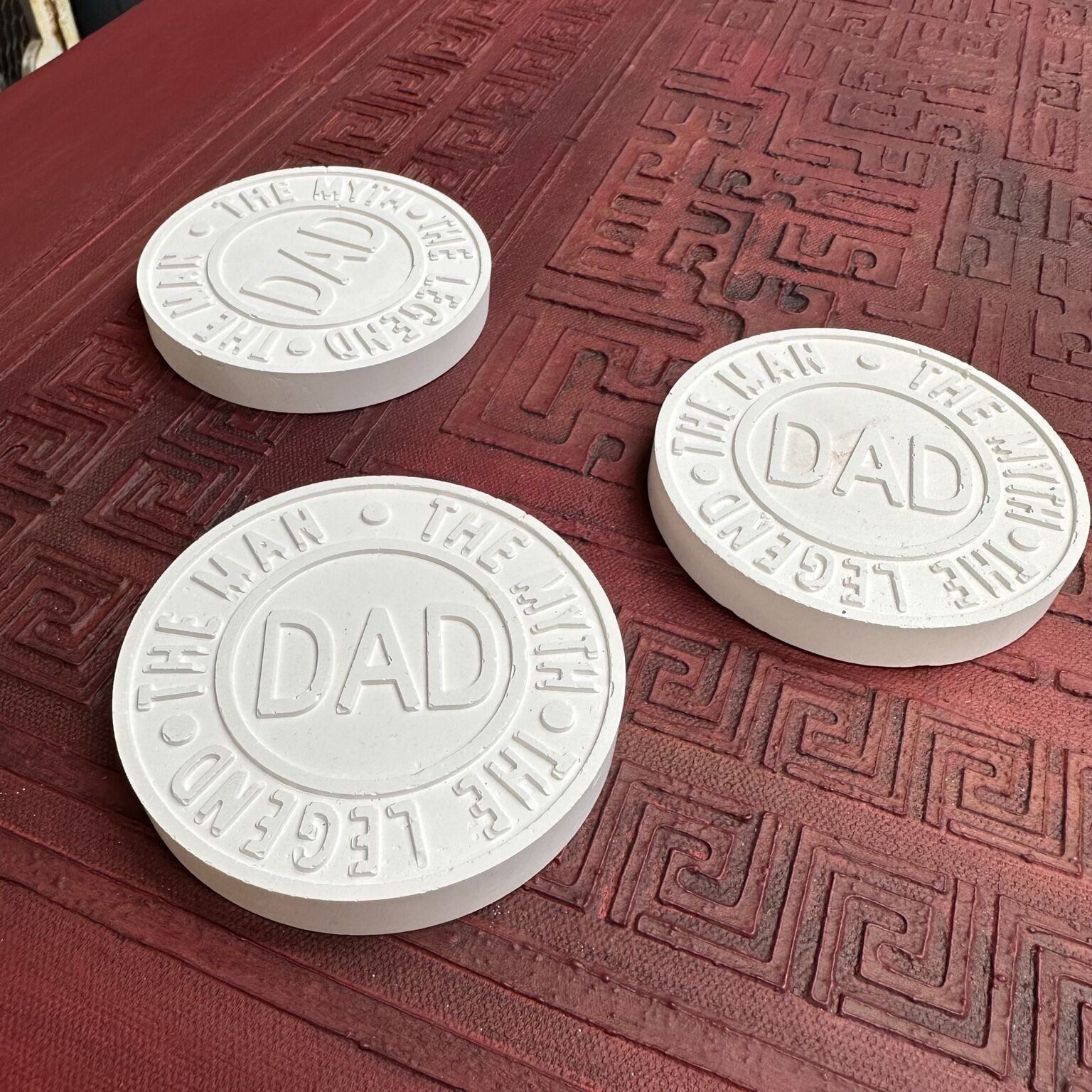 Babaya Özel Rölyef Hatıra Madalyon / Dekoratif Bardak Altlığı – 9.5 cm