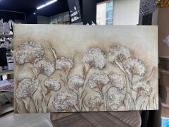 Rölyef Dokulu Büyük Boy Tablo 150x90 cm | El Yapımı Dekoratif Duvar Tablosu