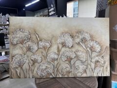 Rölyef Dokulu Büyük Boy Tablo 150x90 cm | El Yapımı Dekoratif Duvar Tablosu