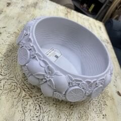 Limon Desenli Polyester Dekoratif Kase 37x18 cm