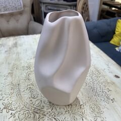 Dalgalı Seramik Vazo 33x20x17 cm Bohem Dekor
