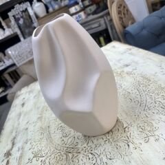 Dalgalı Seramik Vazo 33x20x17 cm Bohem Dekor