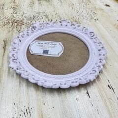 Polyester Dekoratif Yuvarlak Sunum 28 cm – MDF Orta Zeminli Boyanabilir Obje