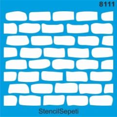 Tuğla Desen 8111 Stencil 20x20 cm