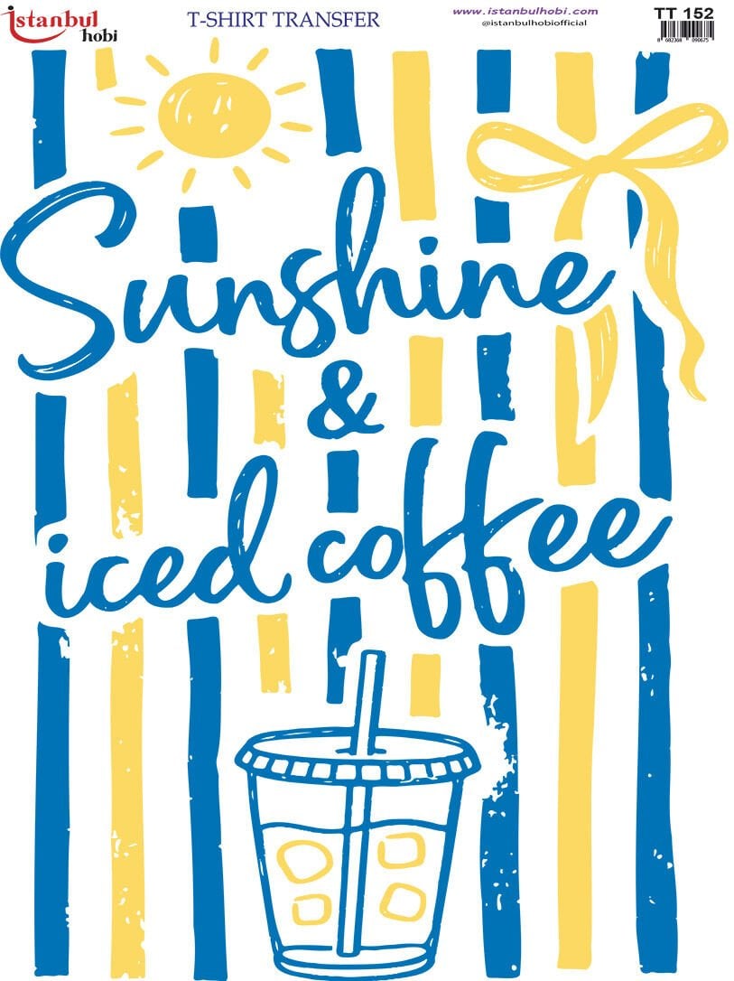 Iced Coffee Tshirt Transfer Baskısı 21x29 cm | TT  152