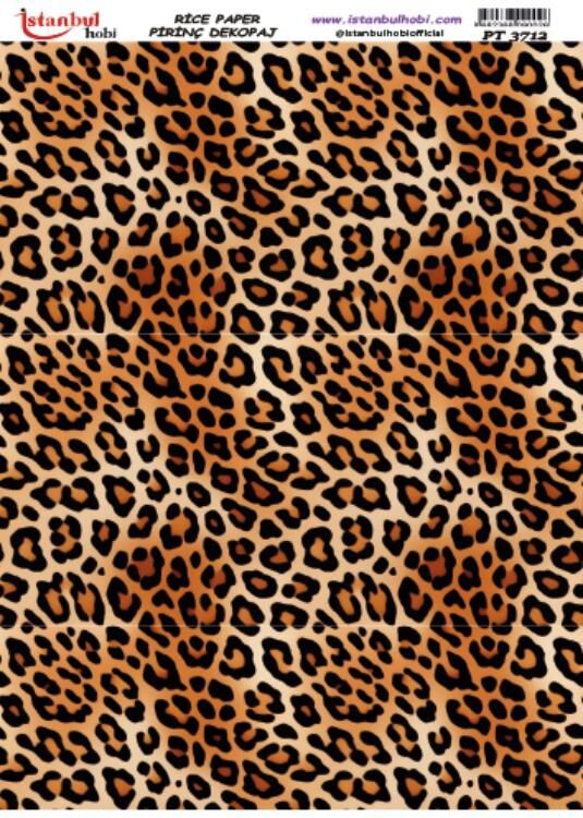 Pirinç Dekopaj Deseni – 3712 Leopar | Dekopaj Kağıdı