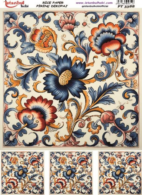Pirinç Dekopaj Deseni – 3388 | Dekopaj Kağıdı