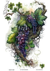 Pirinç Dekopaj Deseni –Lnt Üzüm12 | Dekopaj Kağıdı
