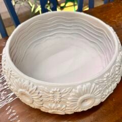 Ayçiçek Desenli Polyester Dekoratif Kase 37x18 cm