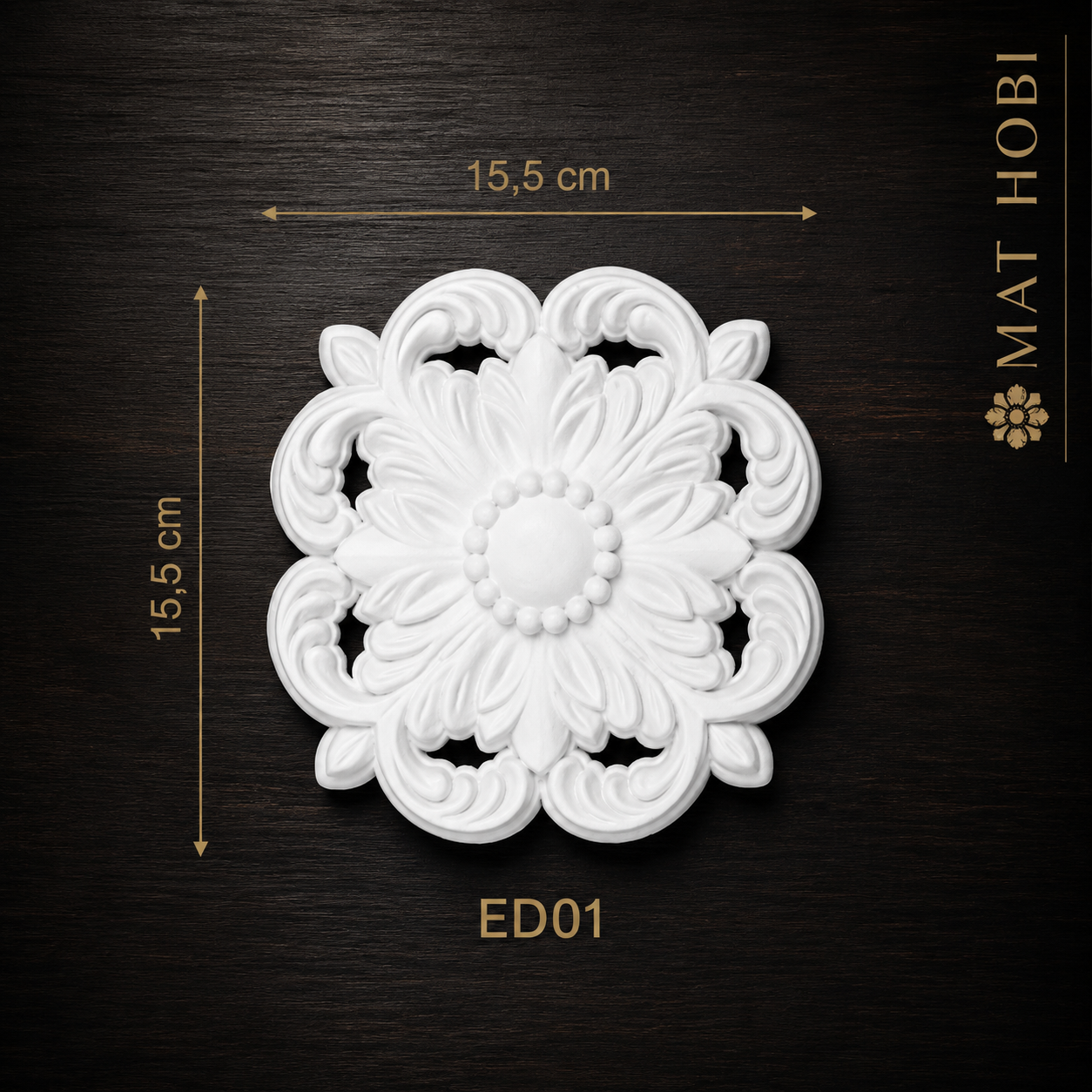 Boyanabilir Esnek Dekoratif Obje – ED01 – 15,5 x 15,5 cm