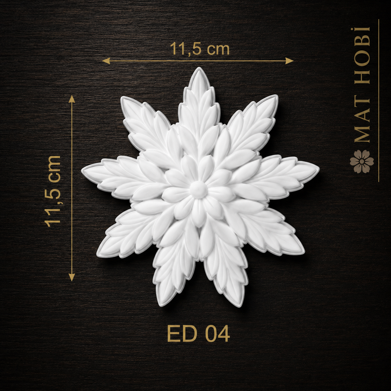 Boyanabilir Esnek Dekoratif Obje – ED04– 11,5x11,5cm