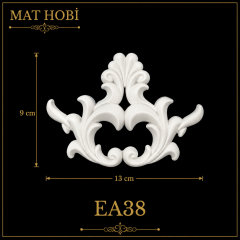 EA38  Boyanabilir Esnek Dekoratif Obje Aplik 13X9cm