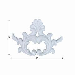 EA38  Boyanabilir Esnek Dekoratif Obje Aplik 13X9cm