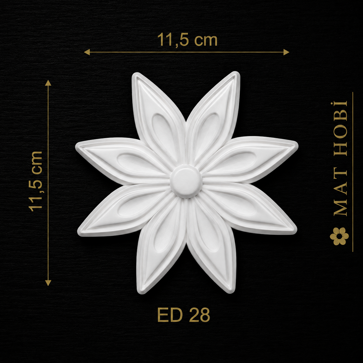 Boyanabilir Esnek Dekoratif Obje – ED28 -11,5x11,5cm
