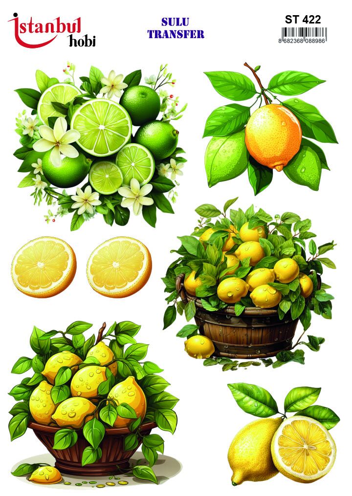 Sulu Transfer IST 422 25x35cm Limon Desen