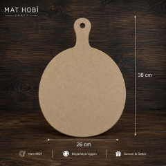 MDF Sunumluk Kürek 38x26 cm | Boyanabilir Ahşap Sunumluk