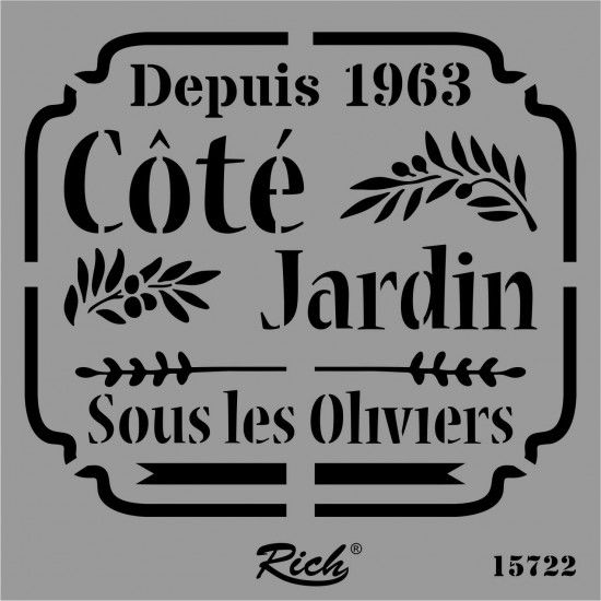 15722 Kare Stencil 25 cm x 25 cm