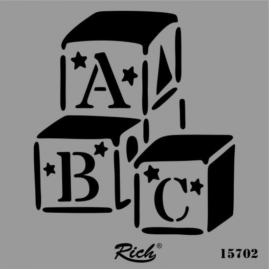 15702 Kare Stencil 25 cm x 25 cm