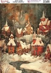 Yılbaşı pirinç Dekopaj Pyt 294 yılbaşı evler