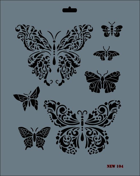 New Stencil 104 25 cm x 35 cm