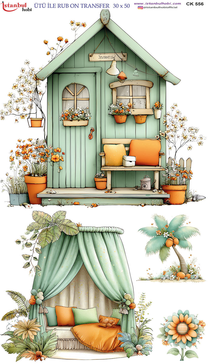 Ütü ile Rubon Baskı Transfer – XLBOY 30X50CM 556
