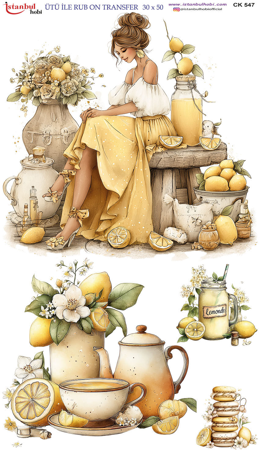 Ütü ile Rubon Baskı Transfer – XLBOY 30X50CM 547