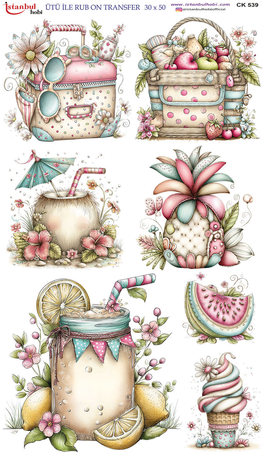 Ütü ile Rubon Baskı Transfer – XLBOY 30X50CM 539