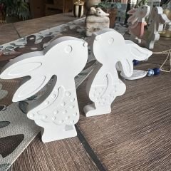 Kız ve erkek tavşan