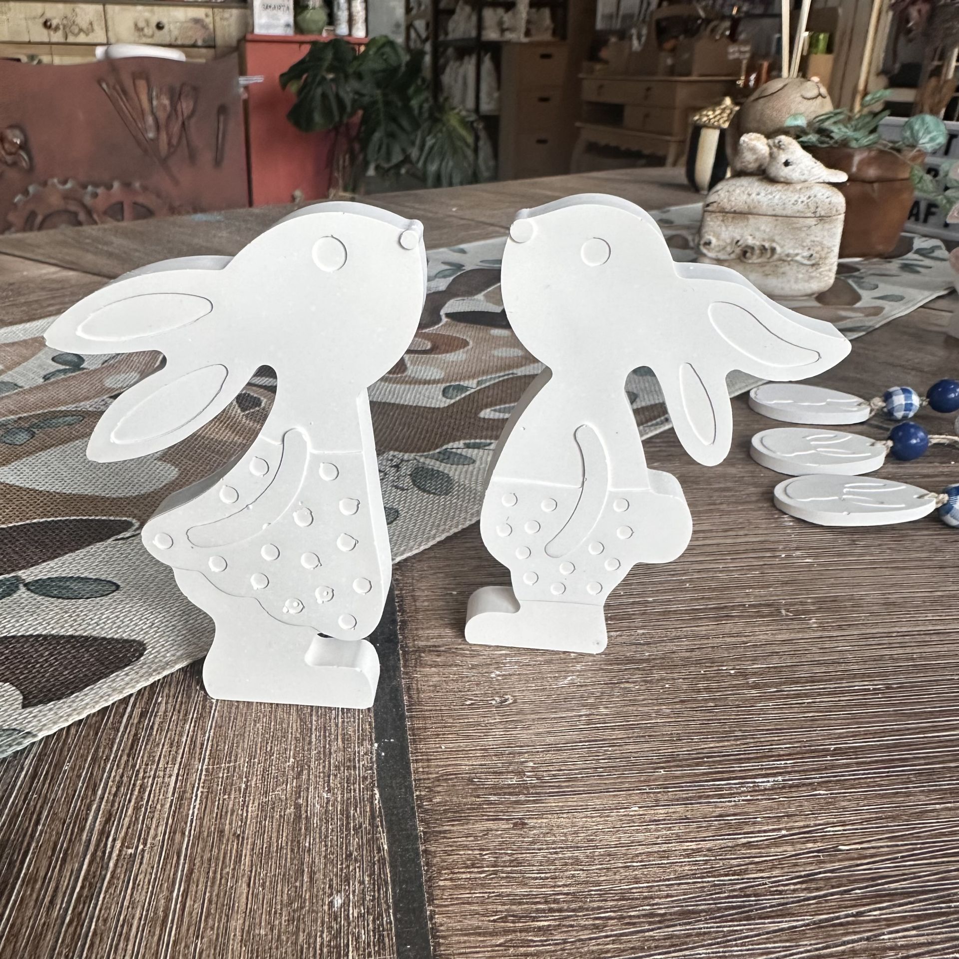 Kız ve erkek tavşan