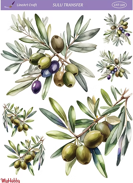 Sulu Transfer LNT 329  25x35cm zeytin