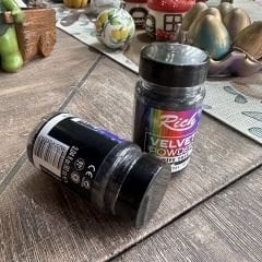 Kadife Tozu Efekti | Velvet Powder Dekoratif Yüzey Kaplama Siyah