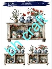 Sulu Transfer KOYU ZEMİN St 116 25x35cm