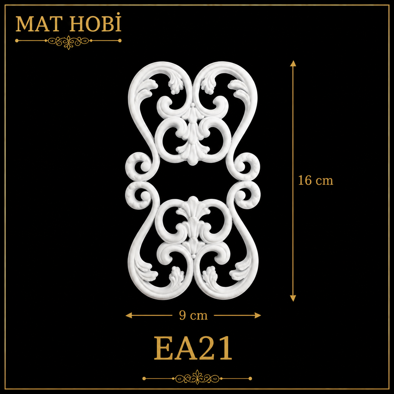 EA21 Boyanabilir Esnek Dekoratif Obje Aplik 16x9 cm