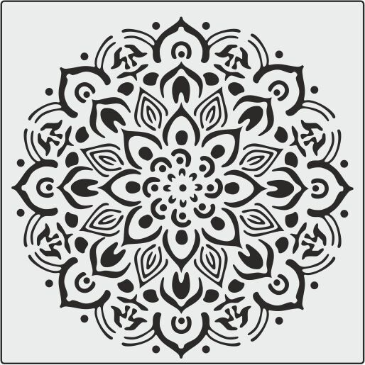 Mandala Desen K Seri K002 25X25CM