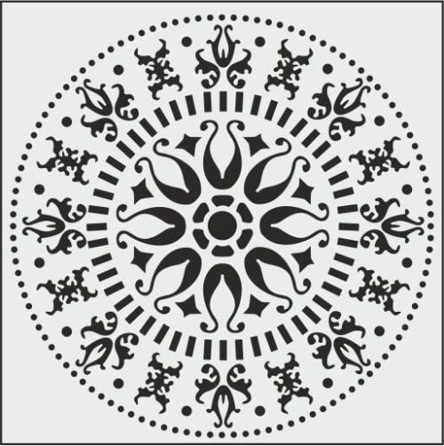 Mandala Desen K Seri K007 25X25CM