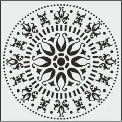 Mandala Desen K Seri K007 25X25CM