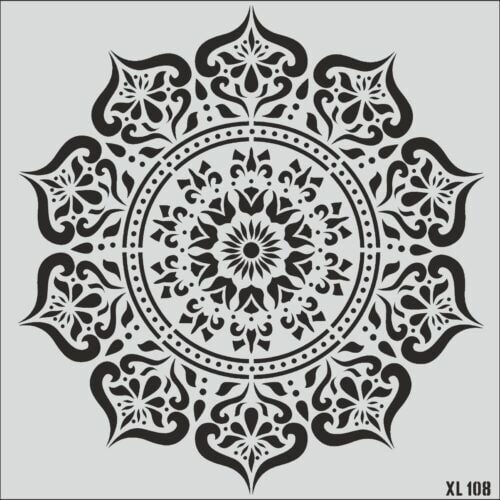 Mandala Stencil Şablon  XL108 KOD 50x50 cm