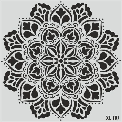 Mandala Stencil Şablon  XL110 KOD 50x50 cm