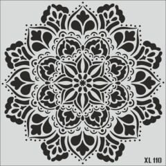 Mandala Stencil Şablon  XL110 KOD 50x50 cm