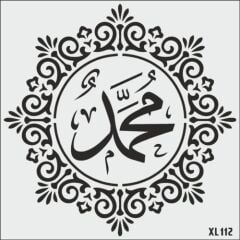 MUHAMMED Stencil Şablon  XL112 KOD 50x50 cm